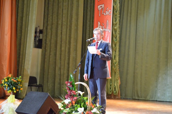 Đại sứ đặc mệnh toàn quyền Cộng Hòa Xã Hội Chủ Nghĩa Việt Nam tại Ukraina và Moldova Nguyễn Minh Trí phát biểu trong buổi lễ.