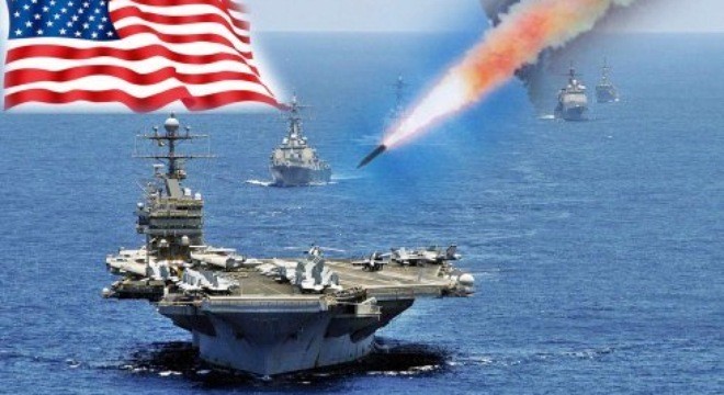 Ảnh mô phỏng tên lửa đạn đạo chống hạm DF-21D tấn công nhóm tác chiến tàu sân bay Mỹ. Giới phân tích Washington cho rằng, "chiến lược chống tiếp cận/từ chối khu vực" của Trung Quốc là mối đe dọa với họ ở châu Á - Thái Bình Dương. Ảnh: Wuxing
