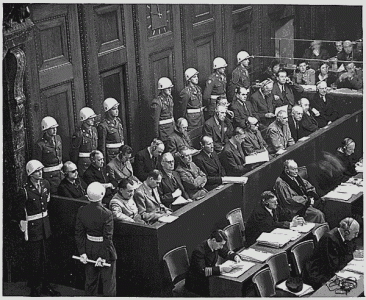 Các bị cáo tại Tòa án Quân sự Quốc tế Nuremburg