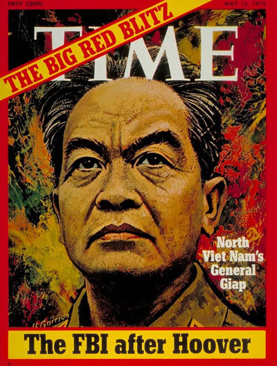 Chân dung Đại tướng Võ Nguyên Giáp trên trang bìa tạp chí Time ngày 15/5/1972.