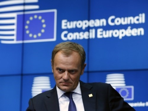 Chủ tịch Hội đồng châu Âu, ông Donald Tusk bày tỏ lo ngại về những hoạt động xây dựng trái phép của Trung Quốc ở biển Đông - Ảnh: Reuters