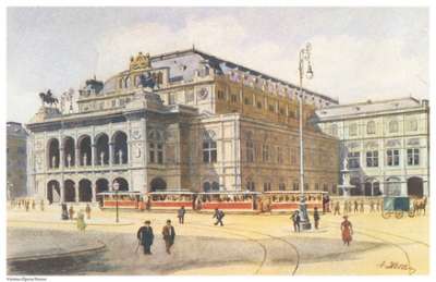 Bức tranh vẽ nhà hát Opera ở Vienna của Hitler.