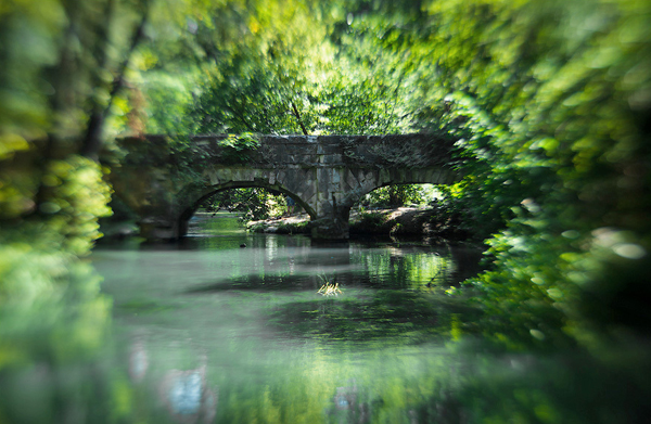 Cây cầu bắc qua sông Black vào một ngày mùa hè tươi xanh.