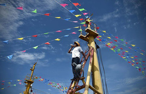 Ngư dân Trung Quốc trong lễ cầu may trước mùa đánh bắt 